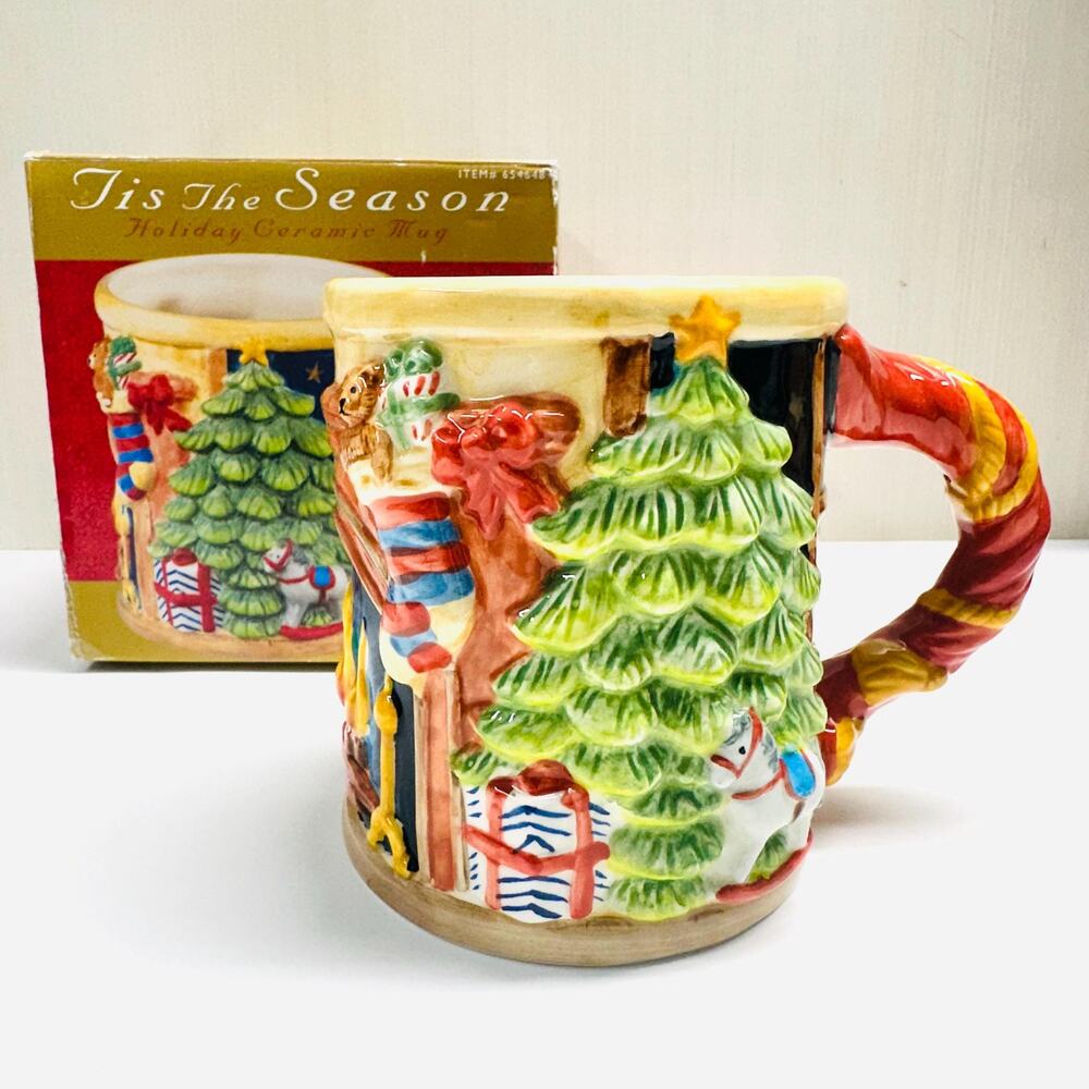 Vintage Susan Winget ‘Tis The Season Christmas Tree Coffee Tea Christmas Mug